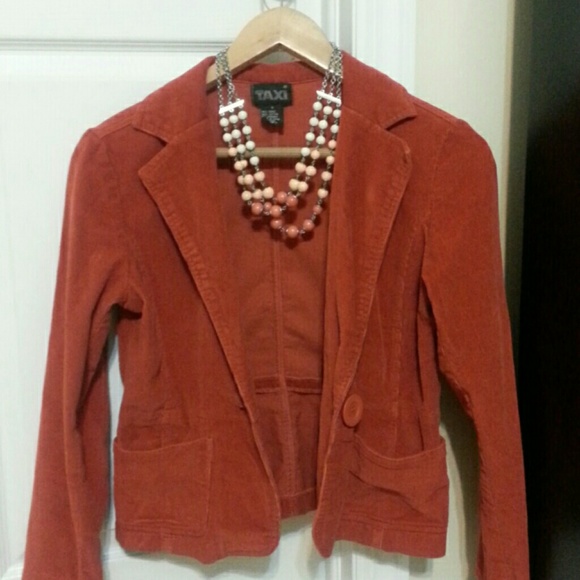 Burnt orange corduroy jacket