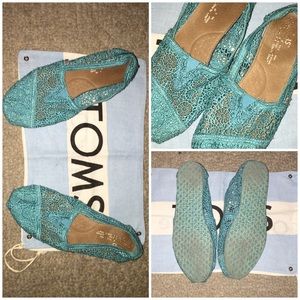 Blue Blue/turquoise Crochet Women's Classic Flats