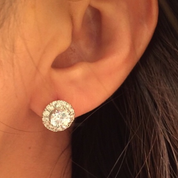 18K white gold filled swarovski crystal - Picture 2 of 2