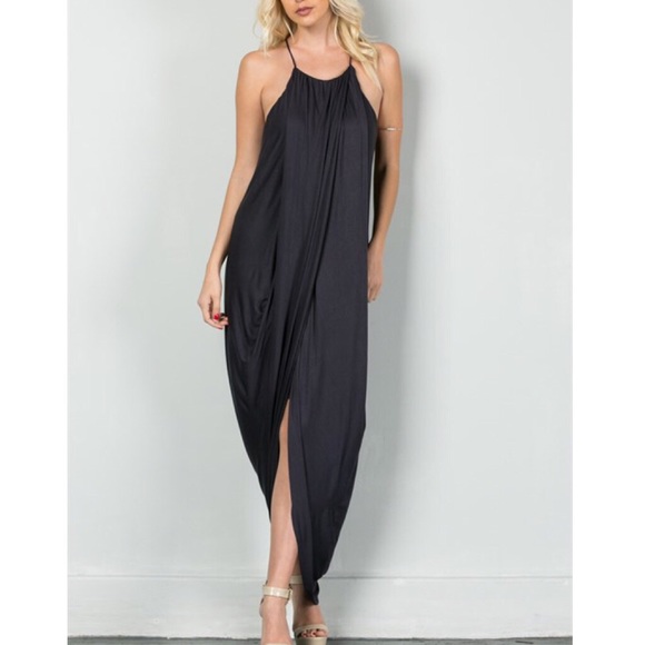 1DAYSALE "At Last" Draped Front Maxi Dress - Picture 3 of 4
