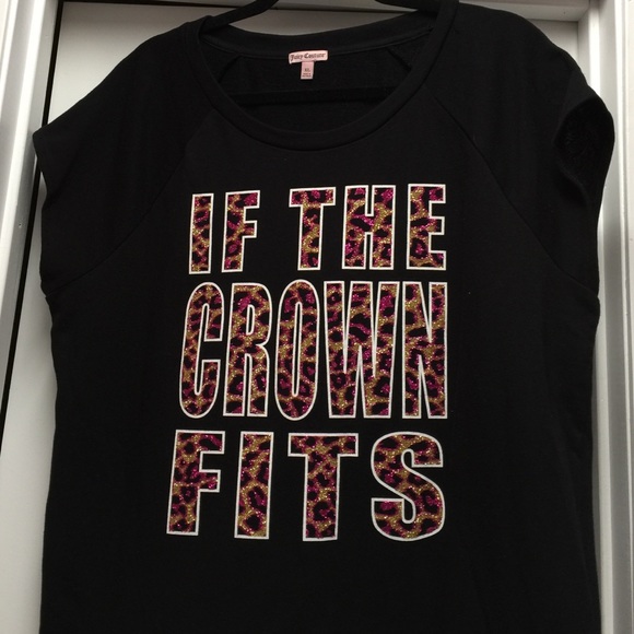 Juicy Couture black short sleeve sweatshirt