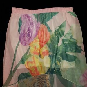 Exotic Hi Lo Flowy Skirt
