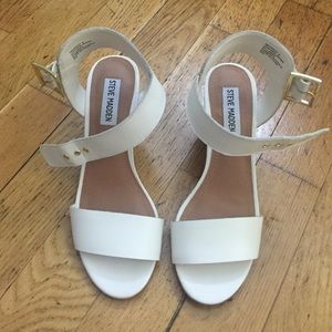 White Steve Madden Sandals