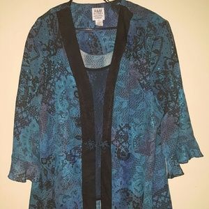 R&M Richards Karen Kwong Blouse Size 20