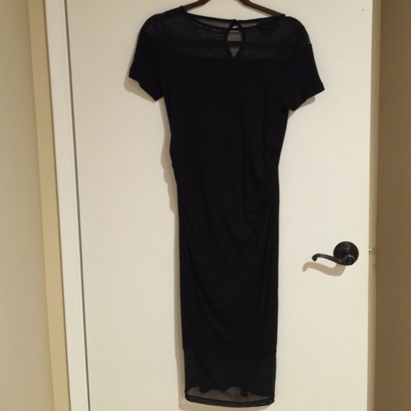 ASOS Maternity Mesh Black Dress SZ 2
