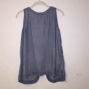 Denim Open-Back Tank- Gap