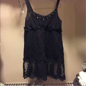 Free people lace navy top