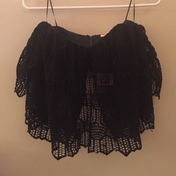 off the shoulder lace top