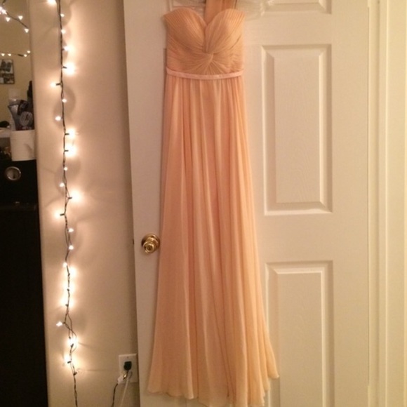 Light peach formal dress