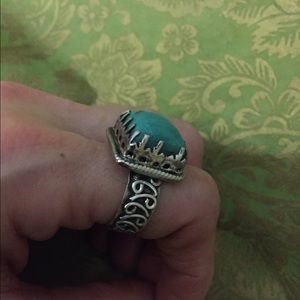 Artisan crafted turquoise ring