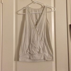 White Shirt w/Button in the middle to open & close