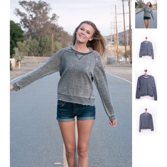 Vintage Vibe Burnout Distressed Sweatshirt
