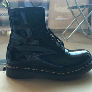 Black Patent Leather Dr. Marten 8 Eye Boot