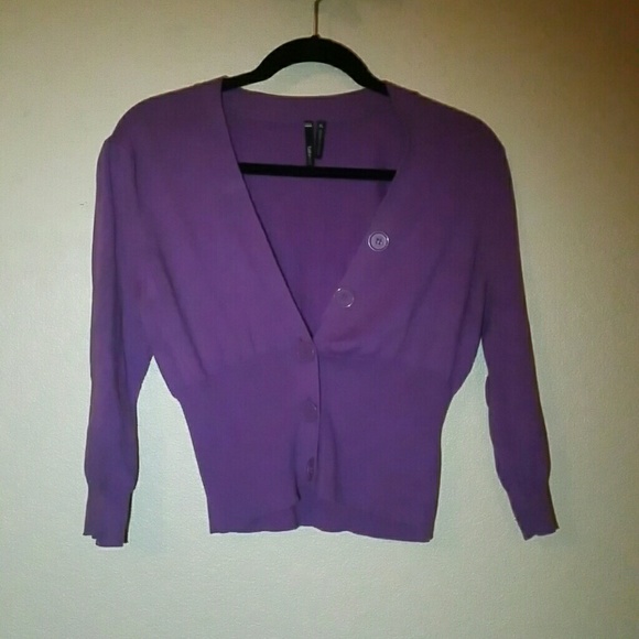 Purple crop sweater