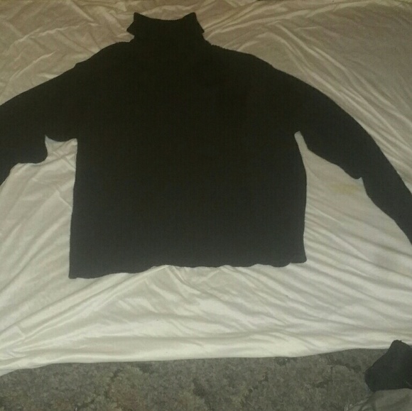 Black knit turtle neck