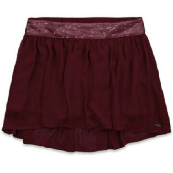 Maroon Shine Skirt