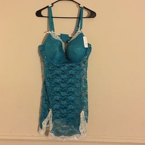 Plus size lace lingerie dress