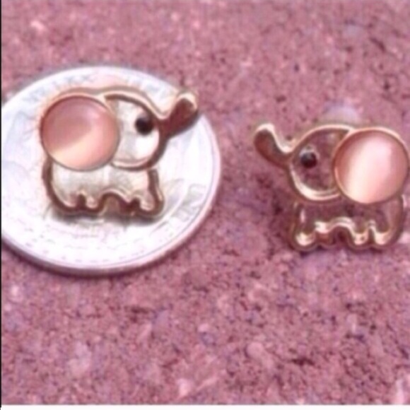 Pink Baby Elephant Earrings✨reduced final price✨ - Picture 3 of 4