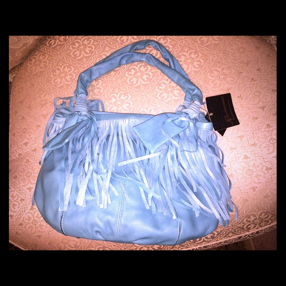 B. Makowsky Fringe Leather Tote