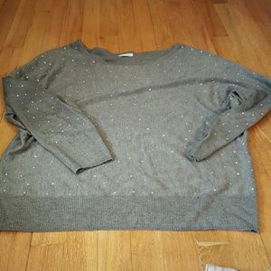 Grey sweater with silver spots