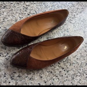 Ralph Lauren alligator and suede shoes