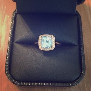 14kt Rose gold Topaz and diamond ring