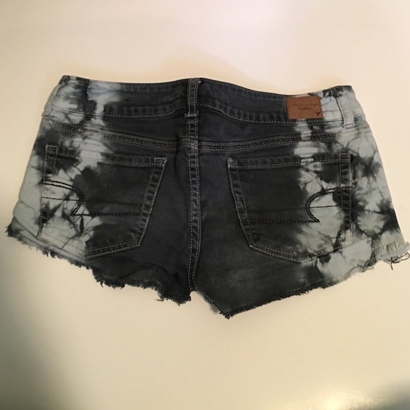AEO cut off tie die shorts