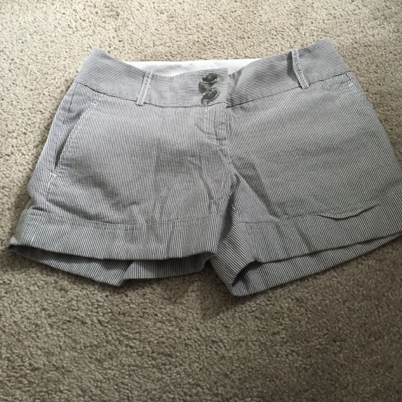 The Limited Pin Stripe Casual Button Shorts
