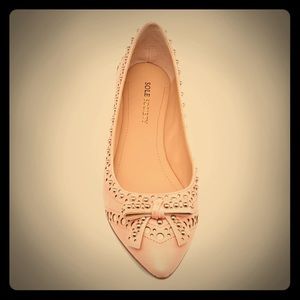 Powder Rose Pointed Toe Flats - Sole Society