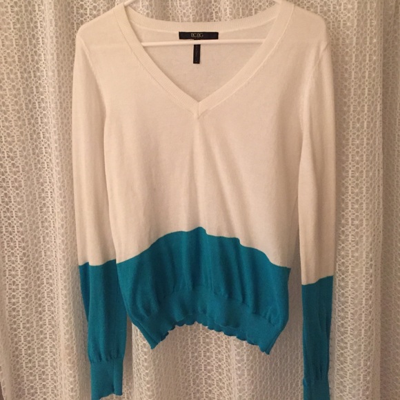 BCBG color block sweater