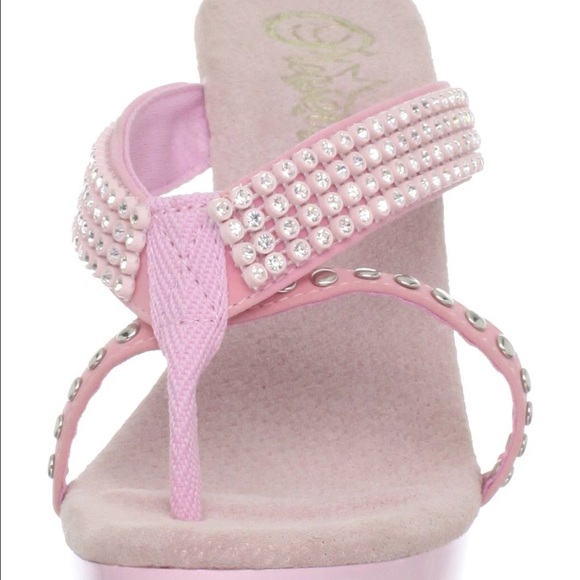 Delight Heel Platform Thong W / Rhinestones - Picture 2 of 4