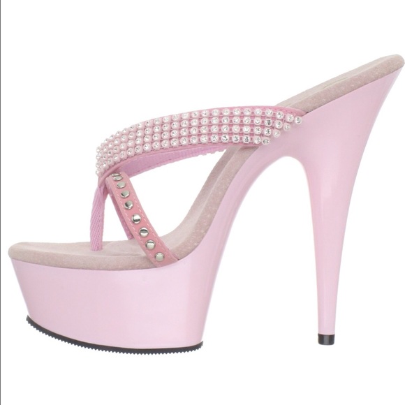 Delight Heel Platform Thong W / Rhinestones - Picture 4 of 4