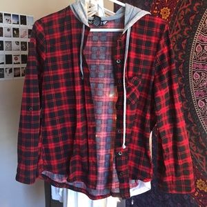 Hooded flannel