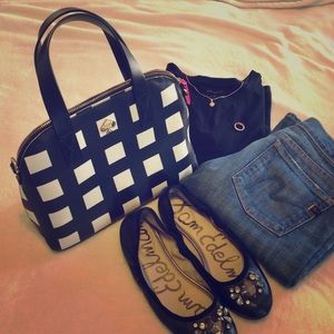 Kate Spade Black and White Check Purse