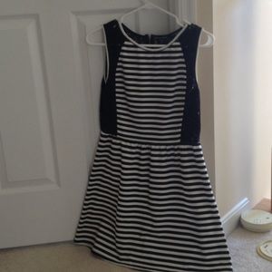 Dress black and white striped