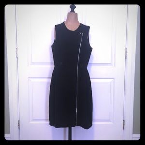 Black WHBM Motorcycle Zipper Dress