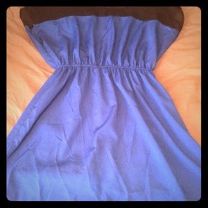 Royal blue and black dress