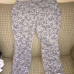 LOFT ann Taylor leopard jeans 14 petite