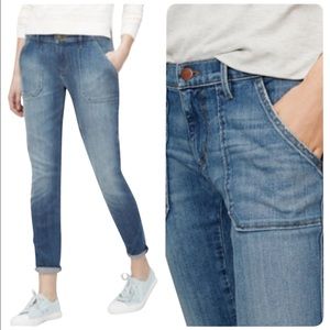 LOFT relaxed skinny cropped utility jeans