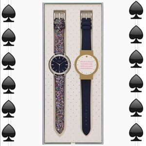 Kate Spade interchangeable navy and glitter watch!