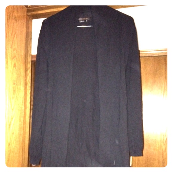BCBG Maxazria Long Black Wrap Cardigan Small