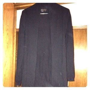 BCBG Maxazria Long Black Wrap Cardigan Small