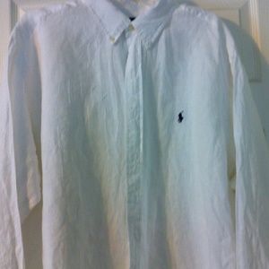 Men's long sleeve polo dress shirt
