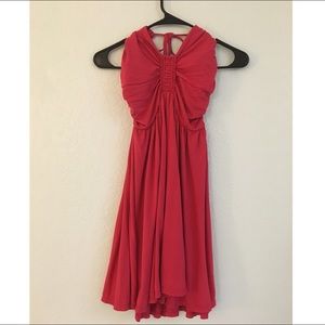 Boutique Pink Backless Halter Dress