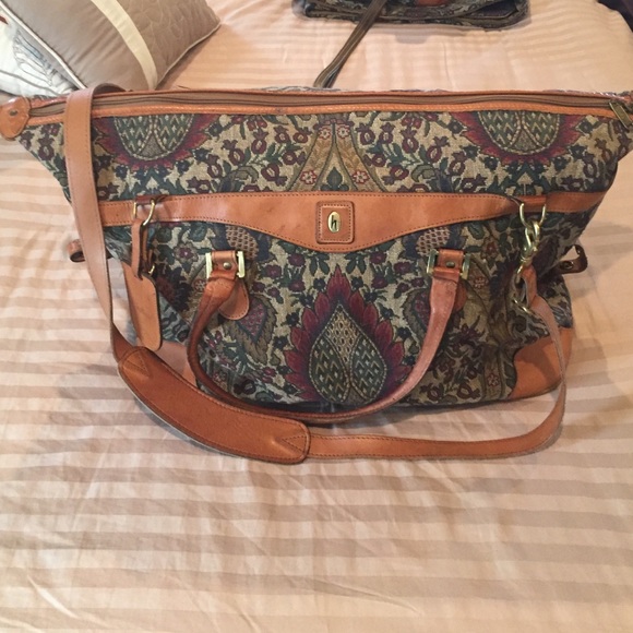 Hartmann vintage tapestry overnight bag
