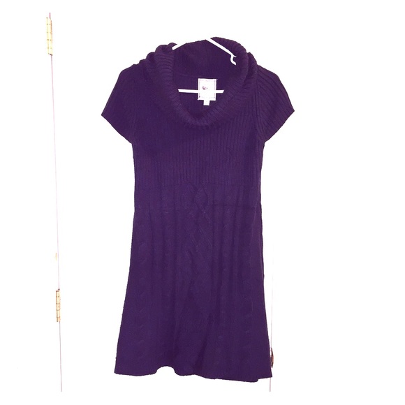 Navy short sleeve sweater dress