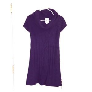 Navy short sleeve sweater dress