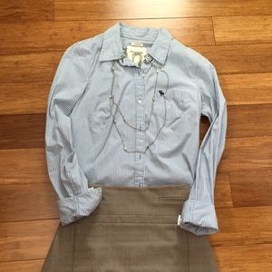 Abercrombie & Fitch button down stripped top.