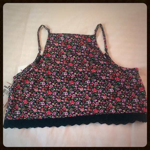 🎁 Flower Print Multi-Color Crop Tank - Picture 4 of 4