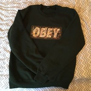 Green OBEY crew neck